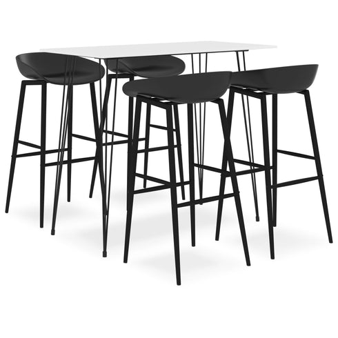 Swen Studio -  5 Piece Bar Set White and Black